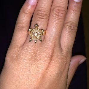 Gold turtle ring